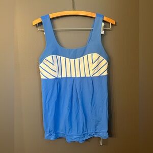 Blue and White Striped Tank Top Lululemon